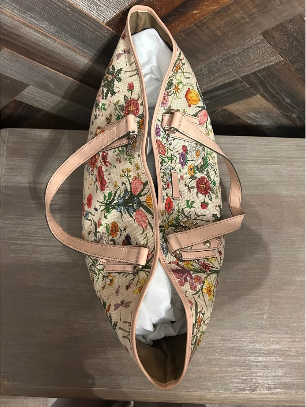 Gucci Flora Botanical Canvas Tote Bag